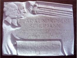 Gedenktafel Clara und Robert Schumann